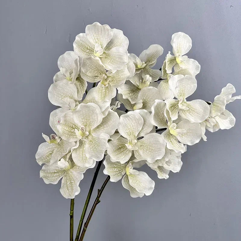 lot de 2 orchidées artificielles vanda pour décoration intérieure - vue 2 sur 12