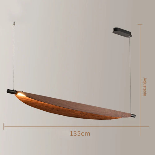 lustre japonais rétro design feuilles pour salle à manger - vue 11 sur 11