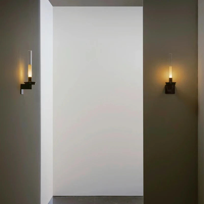 applique murale en verre et métal 	 style 3000k - vue 4 sur 6