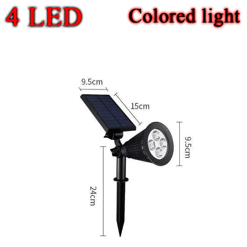Lampe solaire IP65 lumières extérieures LED sol changeant jardinage lumière de jardin étanche paysage projecteurs décoration de jardin chaude - vue 11 sur 12