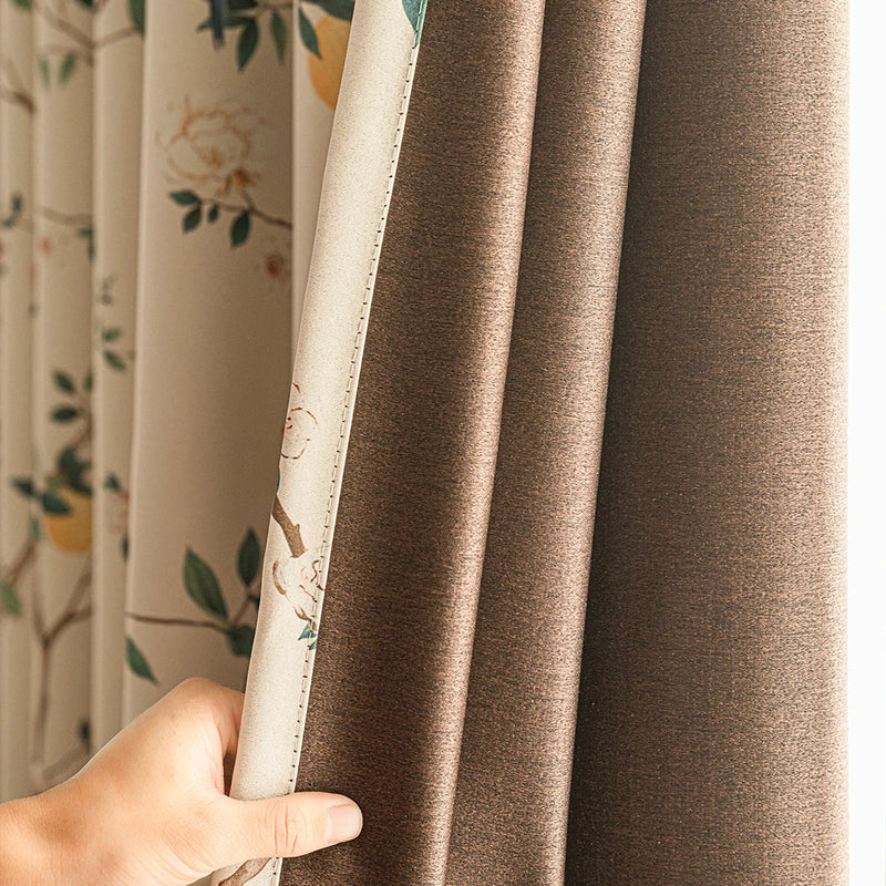 Rideau occultant motif citron decoration cuisine salon chambre