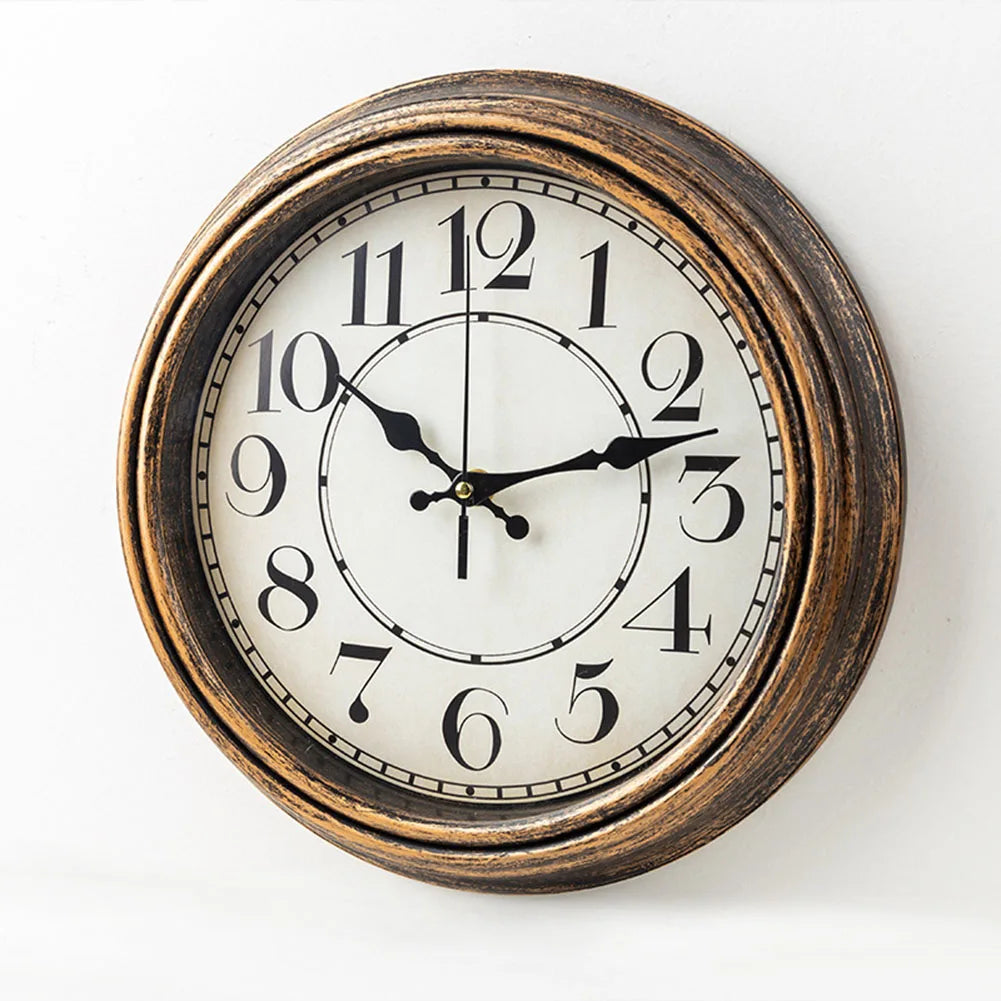 horloge murale vintage rétro silencieuse style européen antique décorative