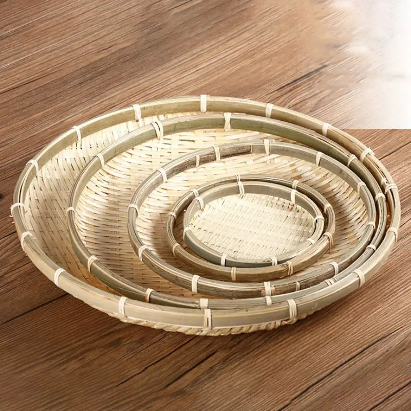 tamis en bambou naturel pour cuisine panier à pain décoratif rangement DIY - vue 3 sur 7