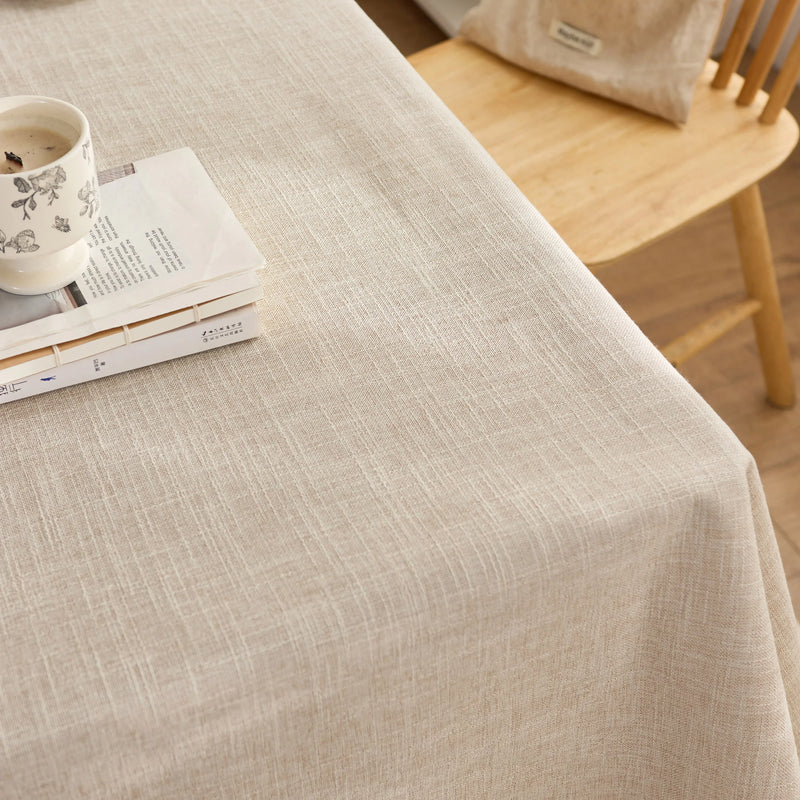 Nappe style japonais uni polyester lavable table élégante