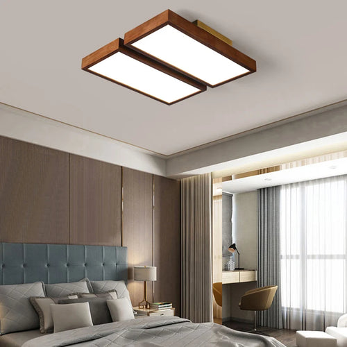 lustre à led moderne pour intérieur design en bois - vue 4 sur 9