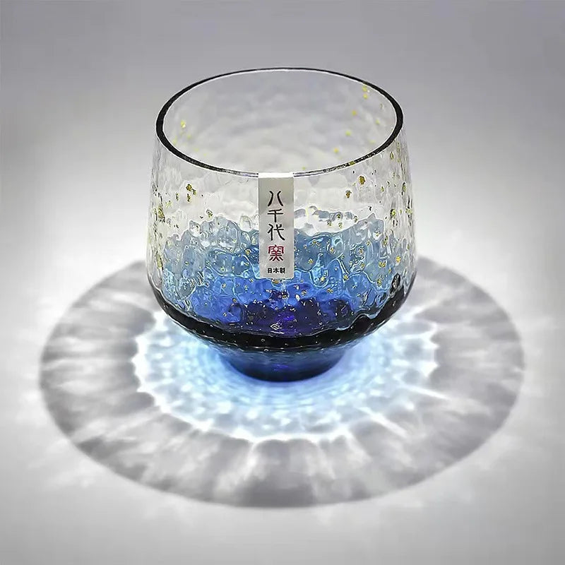 verre japonais motif ciel étoilé pour thé whisky