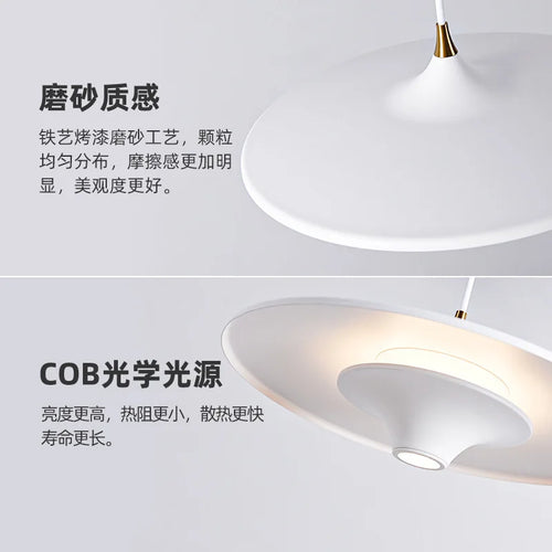 Restaurant nordique LED lustre table à manger lampe suspendue 1 tête UFO chevet bar chambre bar décor à la maison luminaire intérieur - vue 5 sur 9