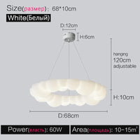 Nordic Living Room Pendant Lamp Modern Simple Atmosphere Cream Wind Lamp Decoration Bubble Restaurant Lamp Master Bedroom Lamps