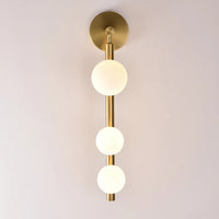 Appliques murales boule de verre blanc pour salon café chambre or noir perle applique murale salle de bain LED miroir lumière