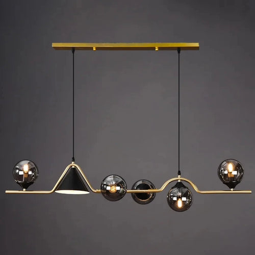 lustre moderne en verre LED pour intérieur décoratif