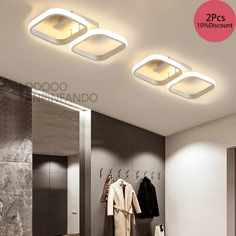 Plafonnier noir/blanc moderne Led - vue 7 sur 10
