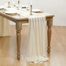 Chemin de table gaze coton rétro bohème mariage décoration