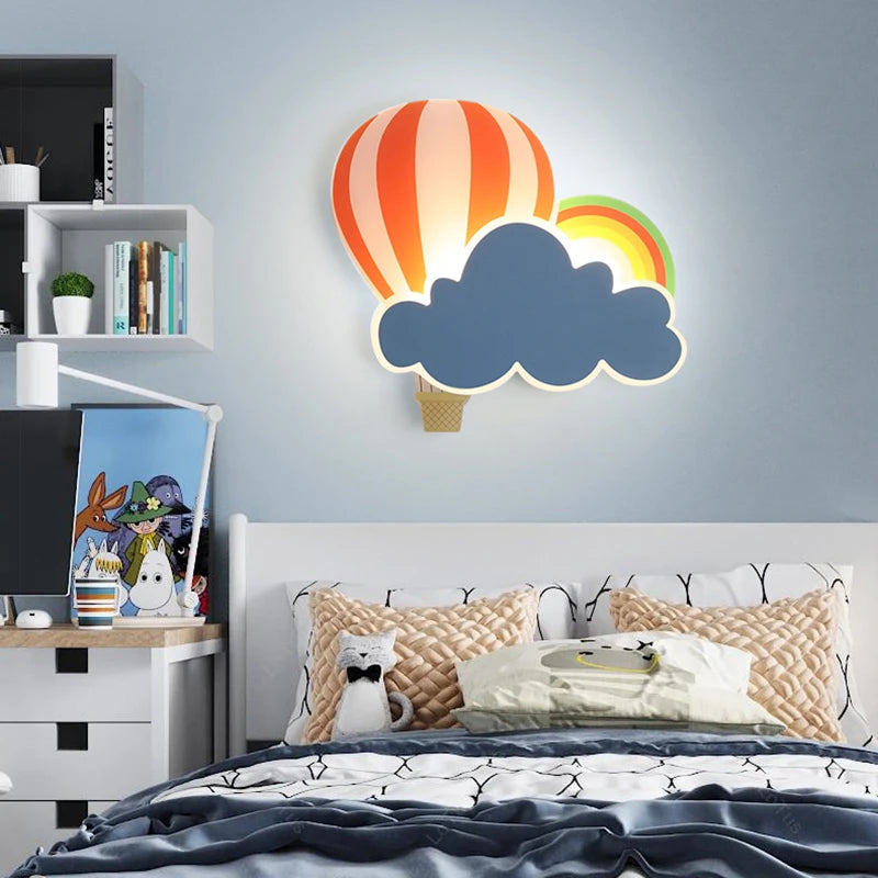 applique nuage airballons chaud enfants chevet déco écolematernelle - vue 5 sur 8