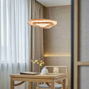 Plafonnier Chinois Zen en bois nuage acrylique LED