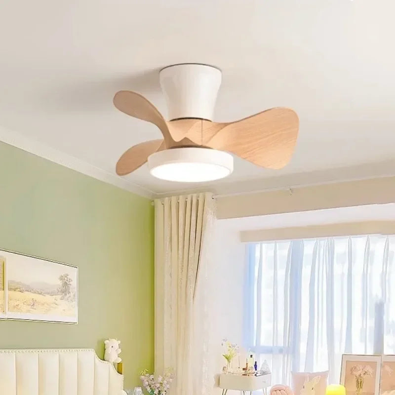 ventilateur de plafond moderne silencieux avec lumière led et télécommande - vue 3 sur 9