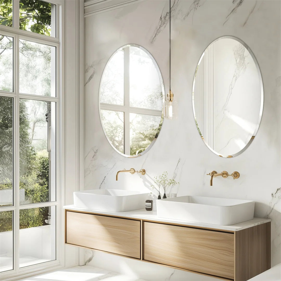 miroir décoratif ovale sans cadre pour intérieur élégant - vue 9 sur 8