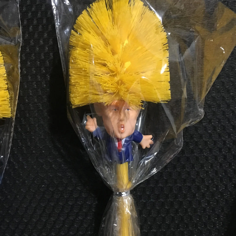 fournitures de toilette trump brosse de nettoyage amusante et pratique