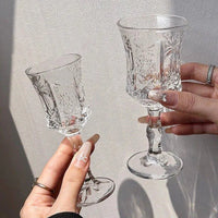 Lot deux verres champagne pied haut style vintage