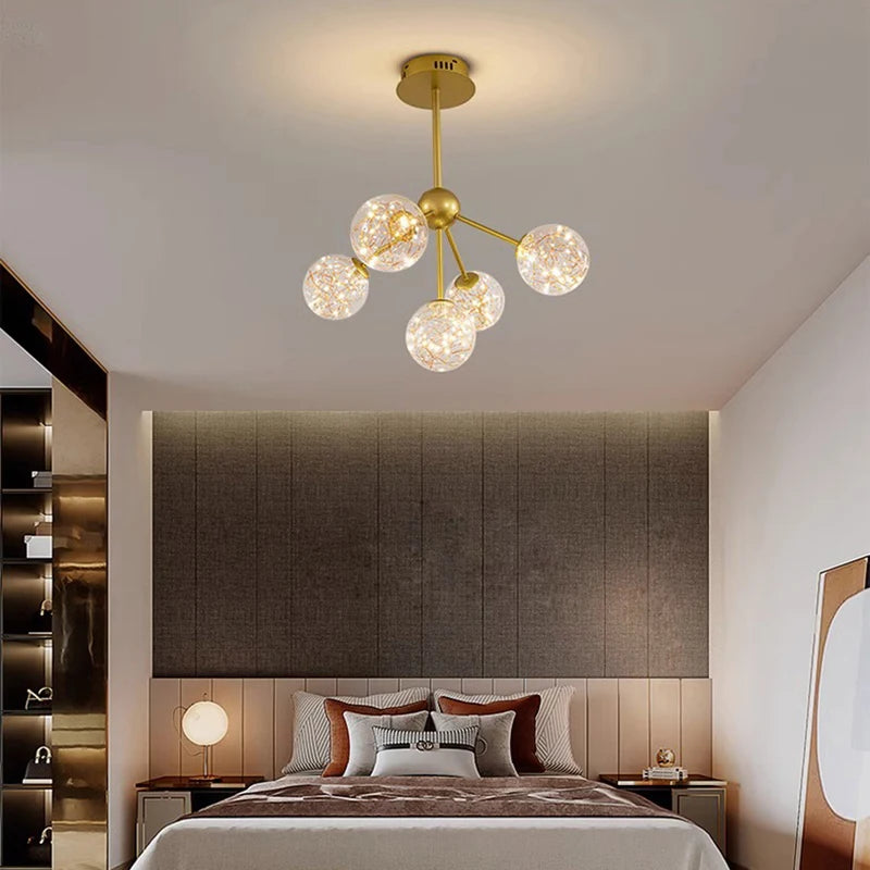 lustre nordique décoratif lampes suspendues pour éclairage intérieur - vue 6 sur 10