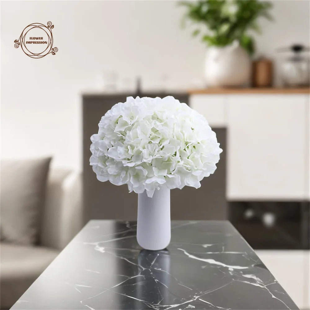 lot de 10 têtes d'hortensia artificielles pour décoration festive - vue 4 sur 7