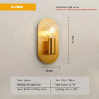applique murale led verre doré plaque ronde intérieur