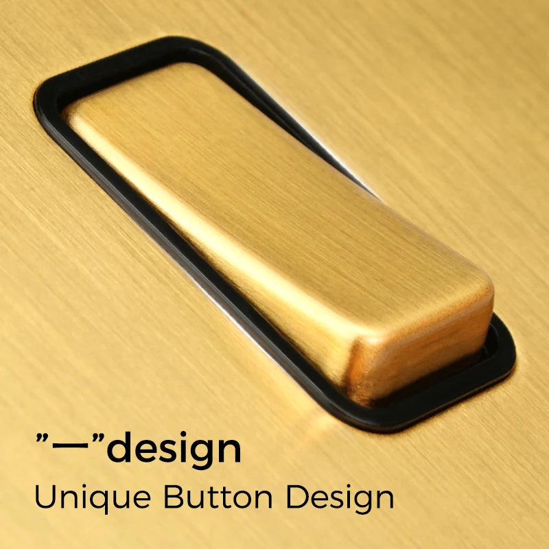 Prise RJ45 en acier doré brossé bords arrondis