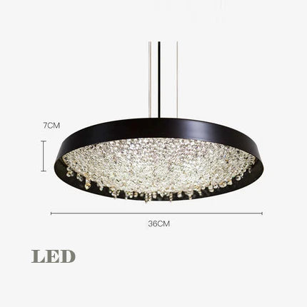 lustre en cristal moderne noir et blanc pour décoration intérieure - vue 10 sur 12