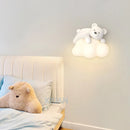 applique murale ours polaire et lapin pour chambre d'enfants