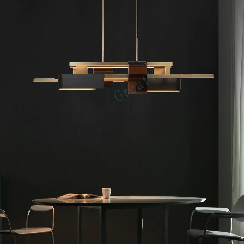 lustre nordique post-moderne 	 en acier inoxydable led personnalisé - vue 4 sur 6