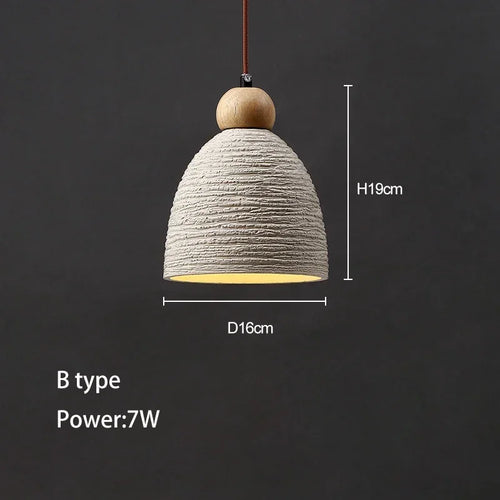 suspension wabi-sabi en ciment et travertin pour décoration intérieure - vue 8 sur 14