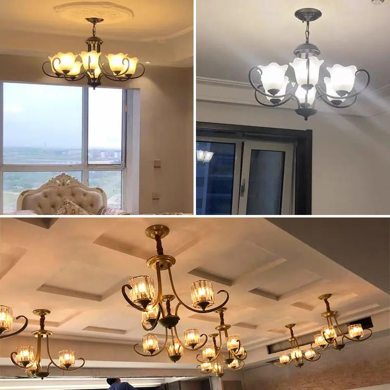 lustre cristal rétro suspension modernes pour décoration intérieure - vue 4 sur 16