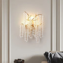 applique murale led moderne en cristal et aluminium doré art déco
