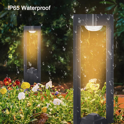lampes de pelouse à led étanches modernes pour extérieur jardin et cour - vue 2 sur 12