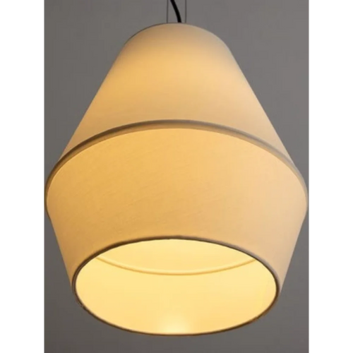 lustre lin moderne minimaliste chinois suspension japonais wabi-sabi - vue 6 sur 8