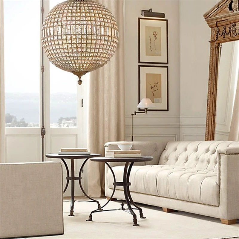 suspension en cristal k9 style médiévale française pour décoration intérieure - vue 4 sur 8