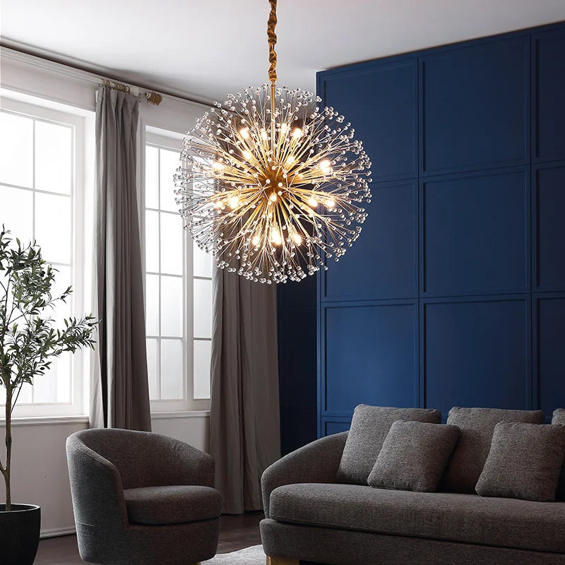 lustre moderne en cristal design lumineux pour intérieur décoratif - vue 3 sur 6