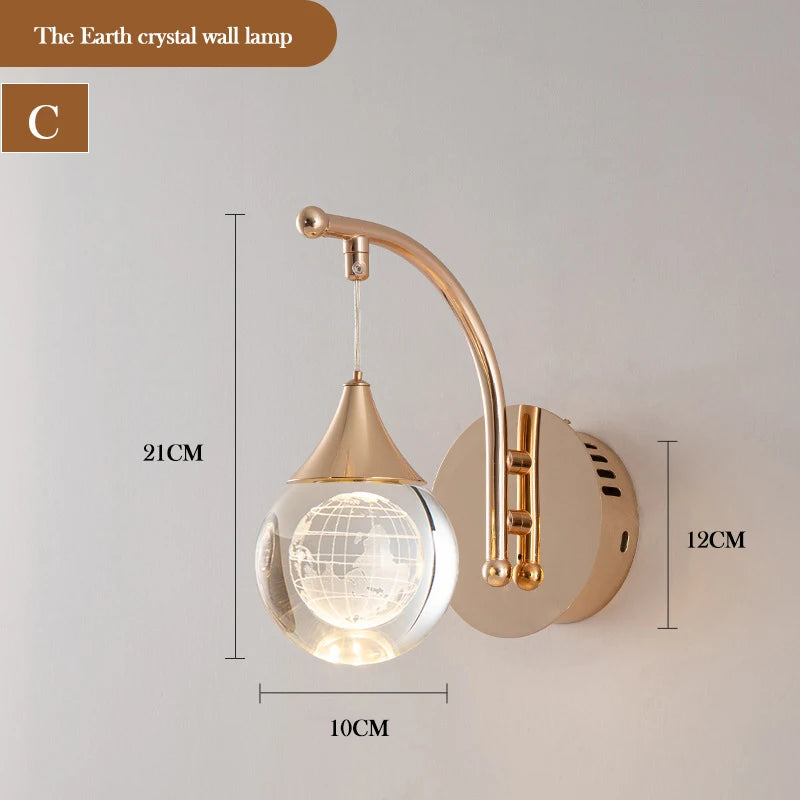 applique murale moderne en forme de goutte de cristal luxe - vue 6 sur 8