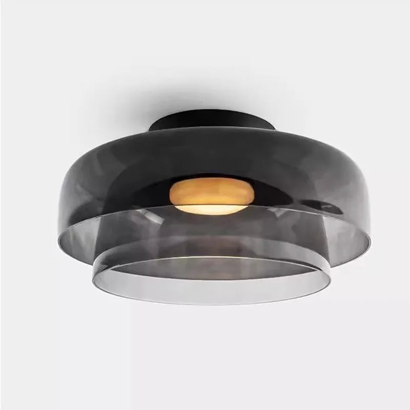 Plafonnier en verre nordique chambre à coucher plafonnier médiéval pour Restaurant Simple moderne créatif salle à manger lampes de décoration - vue 6 sur 21
