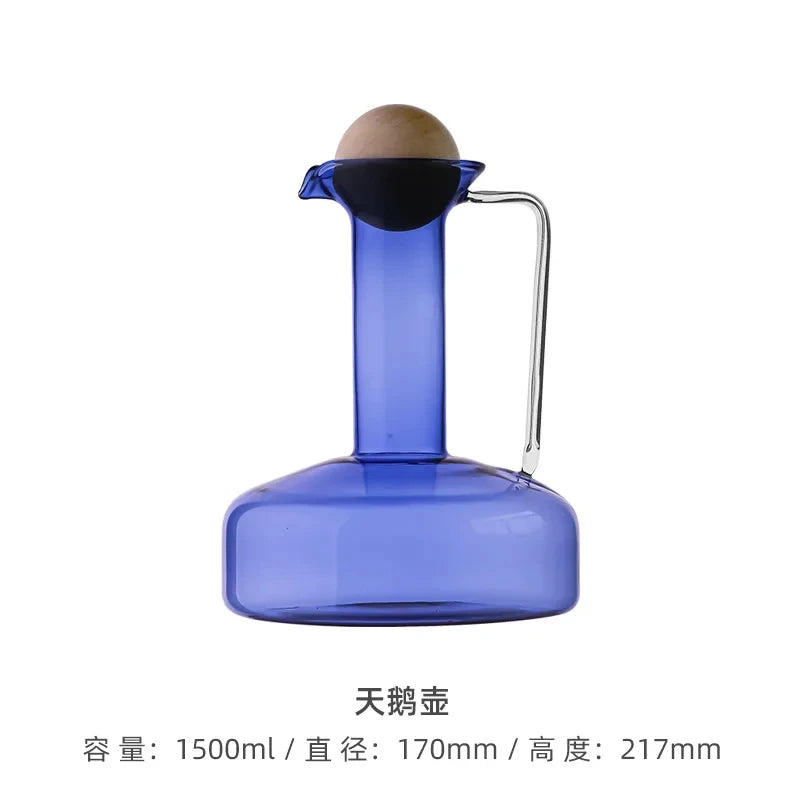 Bouilloire verre nordique 1500ml avec tasses maison