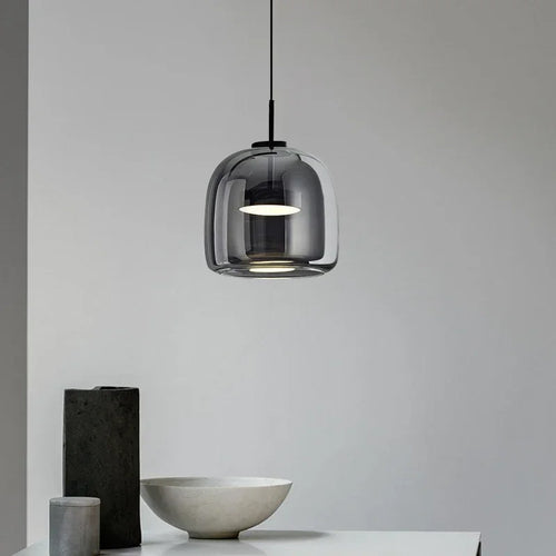 lustre led en verre moderne de luxe pour maison simple