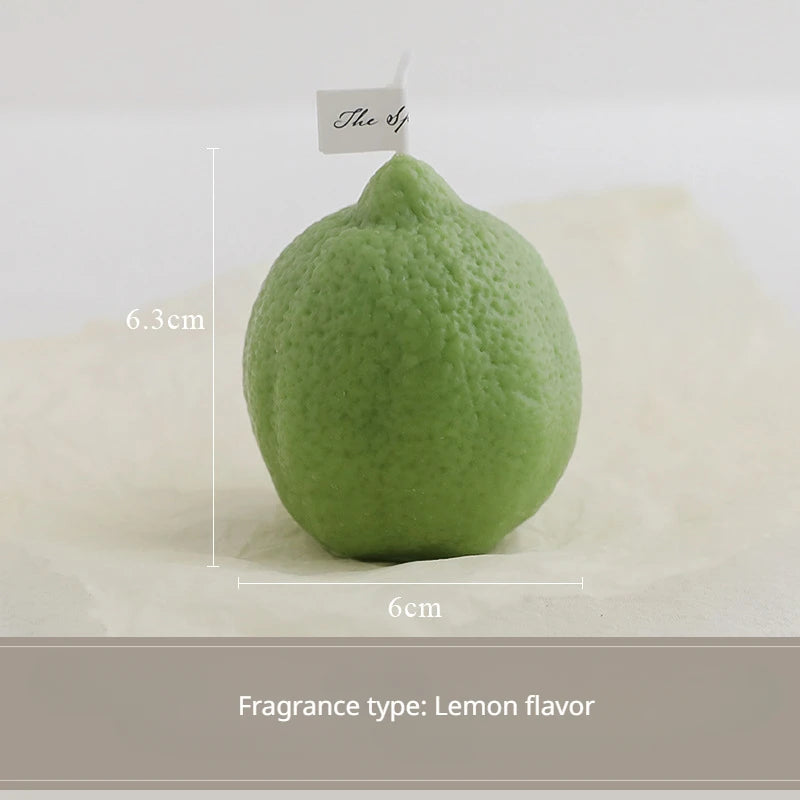 cadeau parfumé bougie citron décorative pour anniversaire fait main - vue 7 sur 10