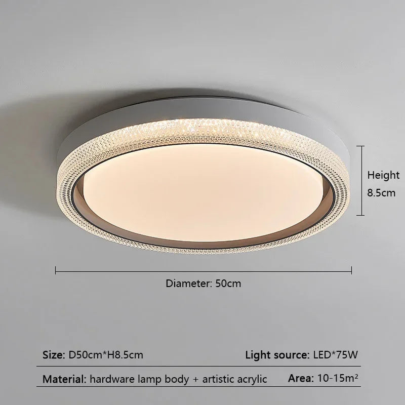 Plafonnier moderne à LEDs pour salon salle à manger chambre étude salle - vue 7 sur 7