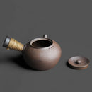 Théière japonaise rustique en grès style rétro cérémonie