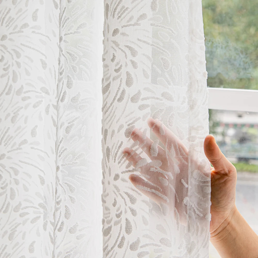 Voilage rideau fil décoratif moderne pour porte fenêtre - vue 10 sur 11
