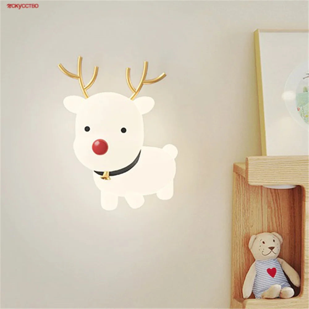 applique murale led cerf de noël décoration créative intérieure - vue 2 sur 9