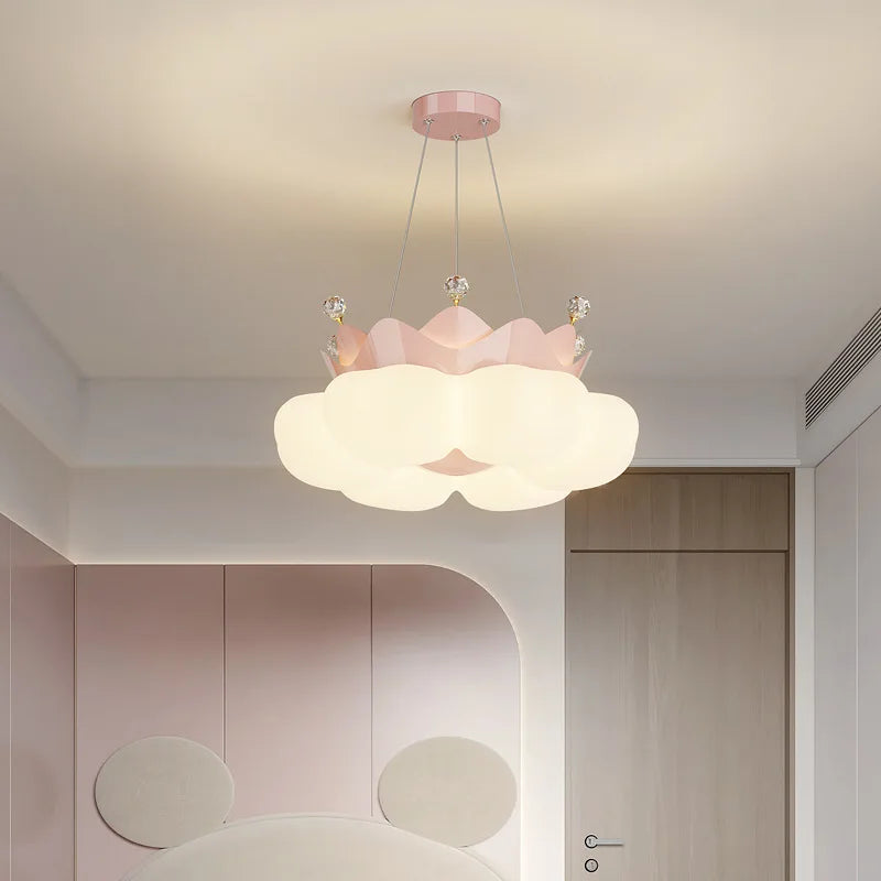 plafonnier romantique en forme de nuage pour chambre d'enfant - vue 2 sur 12