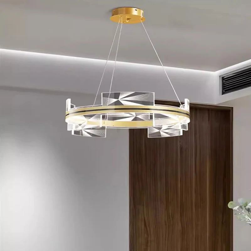 lustre led moderne pour éclairage intérieur - vue 3 sur 9