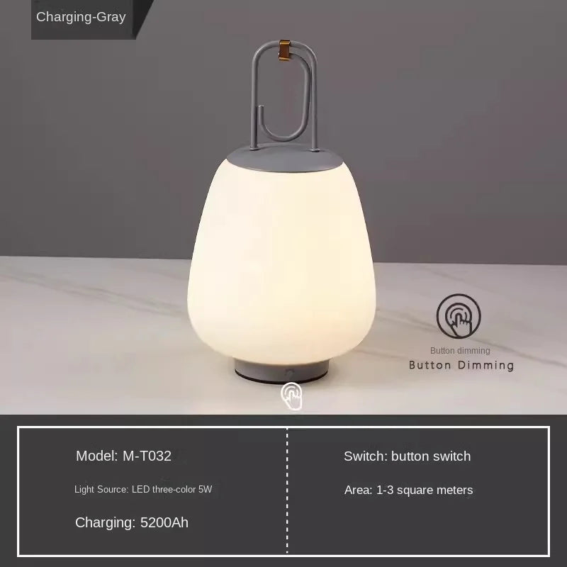 lampe de table rechargeable nordique design pour divers espaces - vue 9 sur 9