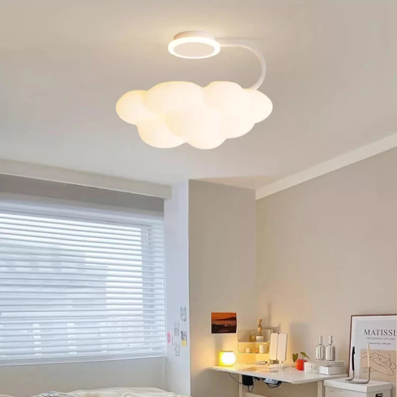 lustre romantique nuages pour chambre enfant décoration nordique - vue 6 sur 8