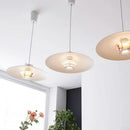 Nordic Circular Pendant Light, Modern Dining Room, Bedroom, Bar Counter, LED Pendant Light, White Warm Light 45cm Light